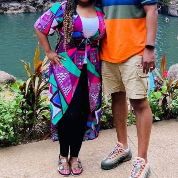 Brand New! IMAN Global Chic Printed High/Low Top Size PXL - Picture 2 of 7